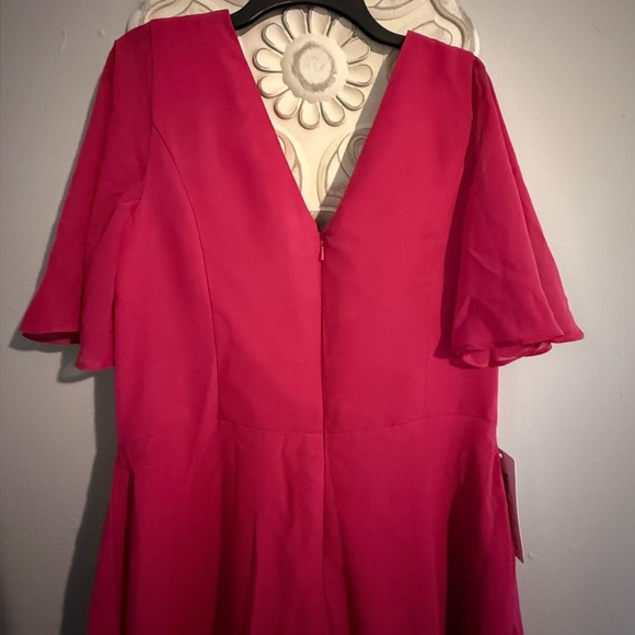 Lavetir Elegant Pink Chiffon Evening Gown - Picture 6 of 10